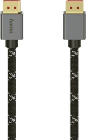 Hama Prime Line - DisplayPort-Kabel - DisplayPort (S) zu DisplayPort (S) - DisplayPort 1.4 - 2 m - unterstützt 8K UHD (7680 x 4320) - Schwarz