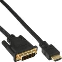 INLINE - Adapterkabel - Single Link - HDMI männlich zu DVI-D männlich - 5 m - abgeschirmt - Schwarz