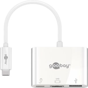 Goobay 51771 - USB 3.2 Gen 1 (3.1 Gen 1) Type-C - HDMI - USB 3.2 Gen 1 (3.1 Gen 1) Type-A - USB Typ-C - 5000 Mbit/s - Weiß - Acrylnitril-Butadien-Styrol (ABS) - Polyvinylchlorid (PVC) - 0