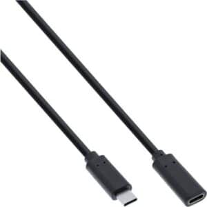 MicroConnect - USB-Verlängerungskabel - USB-C (M) zu USB-C (W) - USB 3.2 Gen 1 - 3 A - 2 m - Schwarz
