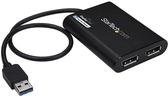 StarTech.com USB auf Dual DisplayPort Adapter - 4K 60Hz - USB 3.0 (5Gbit/s) - USB Dual Monitoradapter - DisplayLink Zertifiziert - Externer Videoadapter - DisplayLink DL-6950 - USB 3.0 - 2 x DisplayPort - Schwarz