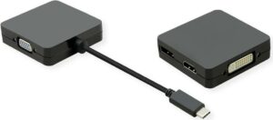 Value 12.99.3231 Schnittstellen-Hub USB 3.2 Gen 1 (3.1 Gen 1) Type-C Schwarz (12.99.3231)