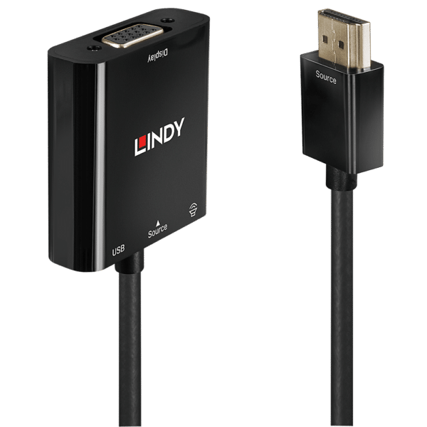 Lindy - Videokonverter - HDMI - VGA - Schwarz