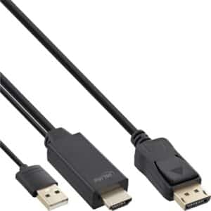 InLine HDMI to DisplayPort Converter Cable - Videokabel - HDMI