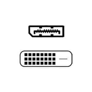 Fujitsu - DisplayPort-Kabel - DisplayPort (M) zu DVI (W) - 40 cm - Schwarz - für Celsius J550