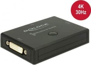 DeLock DVI 2 - 1 Switch bidirectional 4K 30 Hz - Video-Schalter - 2 x DVI - Desktop