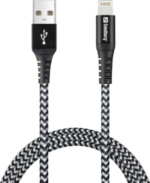 Sandberg Survivor Lightning Cable 1M - 1 m - Lightning - USB A - Männlich - Männlich - Schwarz - Grau (441-35)