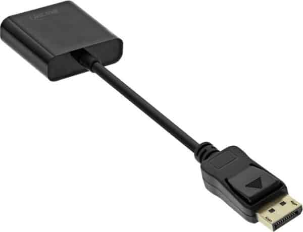 InLine 17197B Kabelschnittstellen-/Gender-Adapter DisplayPort VGA Schwarz (17197B)