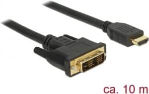 Delock - Adapterkabel - DVI-D männlich zu HDMI männlich - 10 m - Dreifachisolierung - Schwarz
