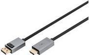DIGITUS - Videoadapter - DisplayPort männlich zu HDMI männlich - 3 m - Doppelisolierung - Schwarz - Druckknopf