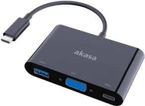 Akasa AK-CBCA02-15BK - Videokonverter - USB-C - VGA - Schwarz (AK-CBCA02-15BK)