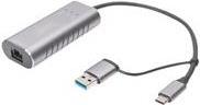 DIGITUS DN-3028 - Netzwerkadapter - USB-C / USB-A - 2.5GBase-T - Grau