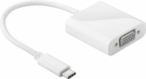 Wentronic USB-C Adapter - VGA - USB-C - VGA - Männlich/weiblich - Weiß - 1920 x 1080 Pixel - Sichtverpackung (56744)