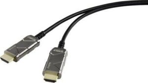 SpeaKa Professional HDMI Verbindungskabel 50.00 m Ultra HD (4k) HDMI mit Ethernet Schwarz [1x HDMI-Stecker - 1x HDMI-Stecker] (SP-8821972)
