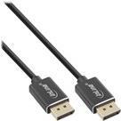 INLINE - DisplayPort-Kabel - DisplayPort (M) bis DisplayPort (M) - DisplayPort 1.4 - 0.5 m - 8K Unterstützung - Schwarz