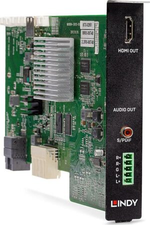 Lindy Single Port HDMI 18G Output Board - Erweiterungsmodul - HDMI x 1 + Audio x 1 + Digital Audio x 1 - Schwarz (38352)