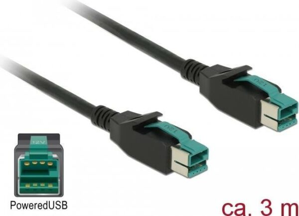 DeLOCK - Powered USB-Kabel - USB PlusPower (12 V) (M) bis USB PlusPower (12 V) (M) 3