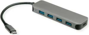 Value 14.99.5038 Schnittstellen-Hub USB 3.2 Gen 1 (3.1 Gen 1) Type-C 5000 Mbit/s Grau (14.99.5038)