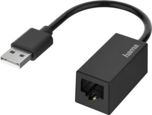 Hama - Netzwerkadapter - USB2.0 - 10/100 Ethernet x 1 - Schwarz (00200324)