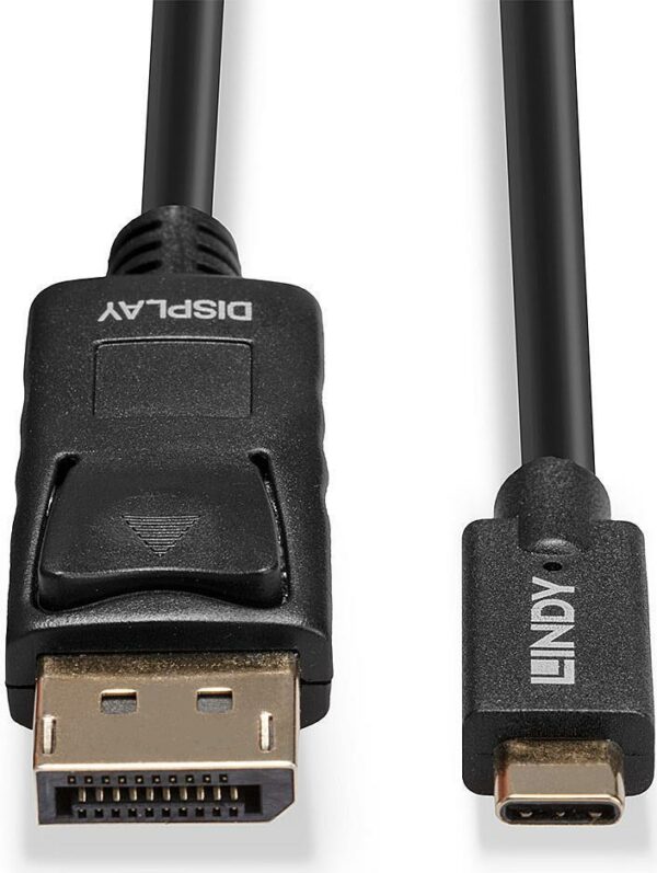 Lindy 10m USB Typ C an DisplayPort Adapterkabel mit HDR Zuverlässige 4K-Verbindungen zwischen einem Computer mit USB Port Typ C und einem DisplayPort-Monitor über größere Distanzen (43307)