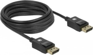 Delock Coaxial - Videokabel - DisplayPort (M) zu DisplayPort (M) - DisplayPort 1.4 - 5 m - 8K Unterstützung - Schwarz
