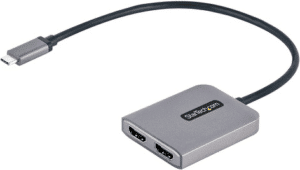 StarTech.com USB C MST Hub - USB-C auf Dual HDMI 4K 60Hz - 2 Port Multidisplay HDMI Adapter - Thunderbolt 3/USB C auf 2x HDMI - 2 HDMI monitore auf USB C/TB3 anschließen - 30cm Kabel - Nur Windows kompatibel (MST14CD122HD)