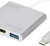 DIGITUS USB 3.0 Type-C HDMI Multiport Adaptor - Externer Videoadapter - Parade PS176 - USB-C - HDMI