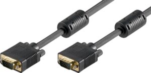 MicroConnect - VGA-Kabel - HD-15 (VGA) (M) zu HD-15 (VGA) (M) - 7 m - Daumenschrauben - Schwarz
