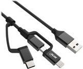 InLine 3-in-1 - USB-Kabel - USB (M) bis Micro-USB Typ B (M) - USB2.0 - 1