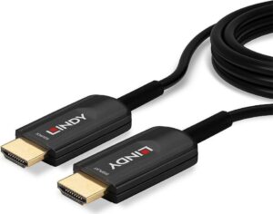Lindy - Ultra High Speed - HDMI-Kabel - HDMI männlich bis HDMI männlich - 20 m - Hybrid Kupfer/Kohlefaser - Schwarz - rund