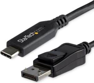 StarTech.com 1 m - USB-C auf DisplayPort-Adapterkabel - 8K 30 Hz - HBR3 - USB-C-Adapter - Thunderbolt 3-kompatibel - CDP2DP141MB - Externer Videoadapter - USB-C - DisplayPort - Schwarz