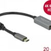 DeLOCK - Highspeed Videoschnittstellen-Converter - HDMI / USB - USB-C (M) bis HDMI (W) - 20cm - Grau