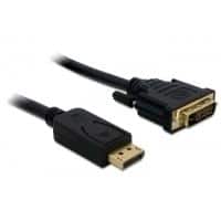 Delock Kabel DisplayPort 1.1 Stecker > DVI 24+1 Stecker Passiv 5 m schwarz (82593)