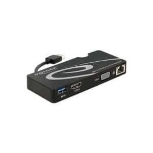 DeLOCK Adapter - USB3.0 - HDMI/VGA + Gigabit LAN + USB3.0 - 1 x USB3.0 Typ A (M) - 1 x HDMI