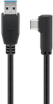 MicroConnect - USB-Kabel - USB Typ A (M) gerade zu USB-C (M) gewinkelt - USB 3.2 Gen 1 - 50 cm - Schwarz