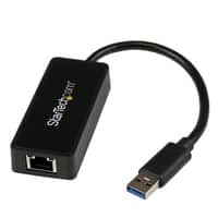 StarTech.com USB3.0 Gigabit Ethernet Lan Adapter mit USB Port - Schwarz - Netzwerkadapter - SuperSpeed USB3.0 - 10Mb LAN