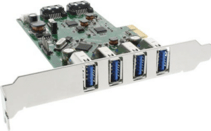 InLine - Schnittstellenkarte - 4 x USB3.0 + 2 x SATA 6Gb/s - PCIe - Low Profile Slotblech (76664C)
