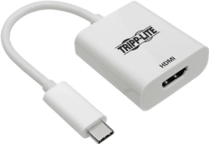 Tripp Lite USB C to HDMI 4K Adapter Converter USB Type C 3.1 Thunderbolt 3 Compatible M/F White 15