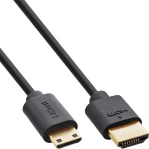 InLine Slim Ultra High Speed HDMI Kabel - 8K4K - A Stecker / C Stecker (Mini) - 2m (17902C)