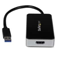 StarTech.com USB3.0 to HDMI External Video Card Adapter with 1-Port USB Hub - Externer Videoadapter - T5-302 - 16MB DDR2 - SuperSpeed USB3.0 - HDMI - Schwarz (USB32HDEH)