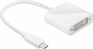 Wentronic USB-C Adapter - DVI - Typ USB-C Stecker - DVI-I - Weiß - 1920 x 1080 Pixel - 1920 x 1080 Pixel - Sichtverpackung (56596)