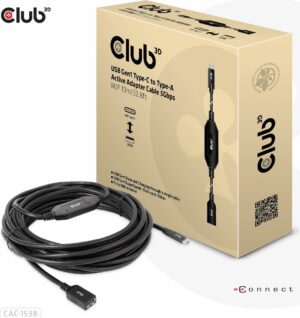 Club 3D - USB-Kabel - USB-C (M) bis USB Typ A (W) - USB 3.1 Gen 1 - 0.9 A - 10 m - aktiv