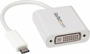 StarTech.com USB-C auf DVI Adapterkabel - USB Typ-C auf DVI Konverter / Adapter - 2560x1600 - Externer Videoadapter - USB Type-C - DVI - weiß (CDP2DVIW)