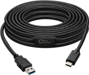 Microconnect USB-C to USB 3.0 A cable - 5m USB Kabel USB 3.2 Gen 1 (3.1 Gen 1) USB C USB A Schwarz (USB3.1CA5AMP)