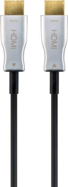 Wentronic goobay - HDMI-Kabel - HDMI (M) bis HDMI (M) - 20 m - Hybrid Kupfer/Kohlefaser - Schwarz - rund