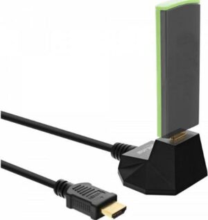 INLINE - HDMI-Verlängerungskabel mit Ethernet - HDMI männlich zu HDMI weiblich - 1 m - abgeschirmt - Schwarz - 4K Unterstützung