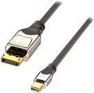 Lindy CROMO - DisplayPort-Kabel - Mini DisplayPort (M) bis DisplayPort (M) - DisplayPort 1.4 - 50 cm - rund